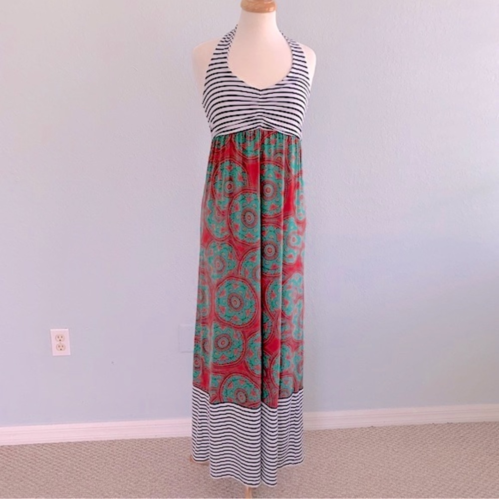 Tracy Negoshian Sun Garden Ansley Halter Maxi